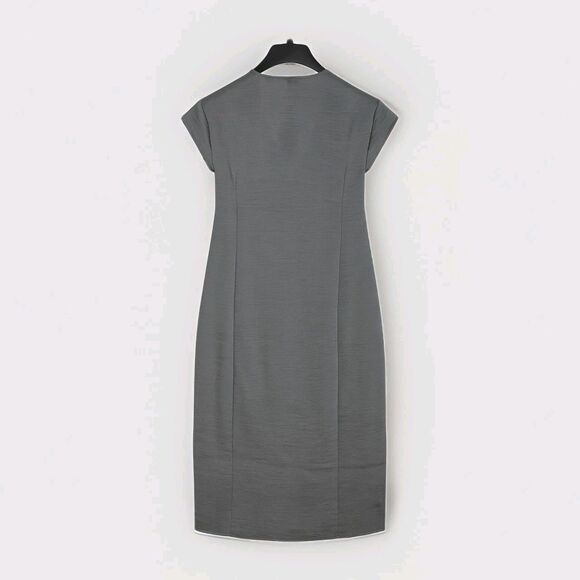 Universal Standard Cindy Satin V-Neck Maxi Dress Sedona Sage 4XS (0-00) - Picture 3 of 10